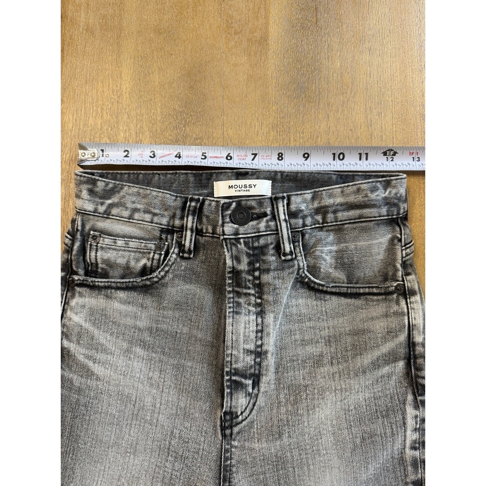 Moussy Vintage Women's Size 25 Jeans High Rise Stretch Gray Wash - Picture 3 of 16